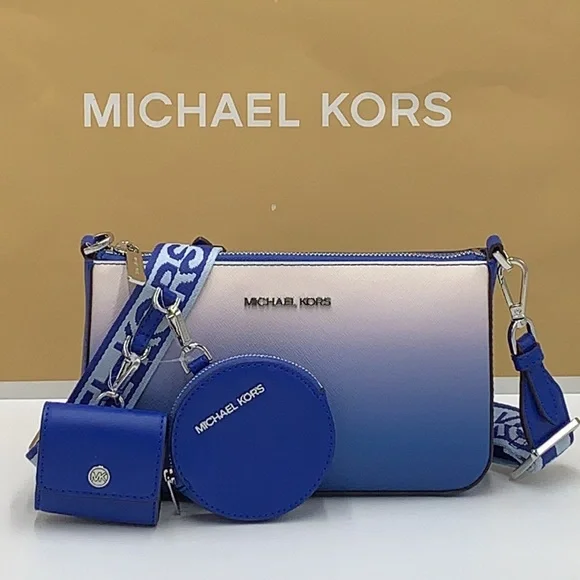 MICHAEL KORS SMALL XBODY SHOULDER BAG W TECH ELECTRIC BLUE MULTI COLOR - Picture 5 of 16